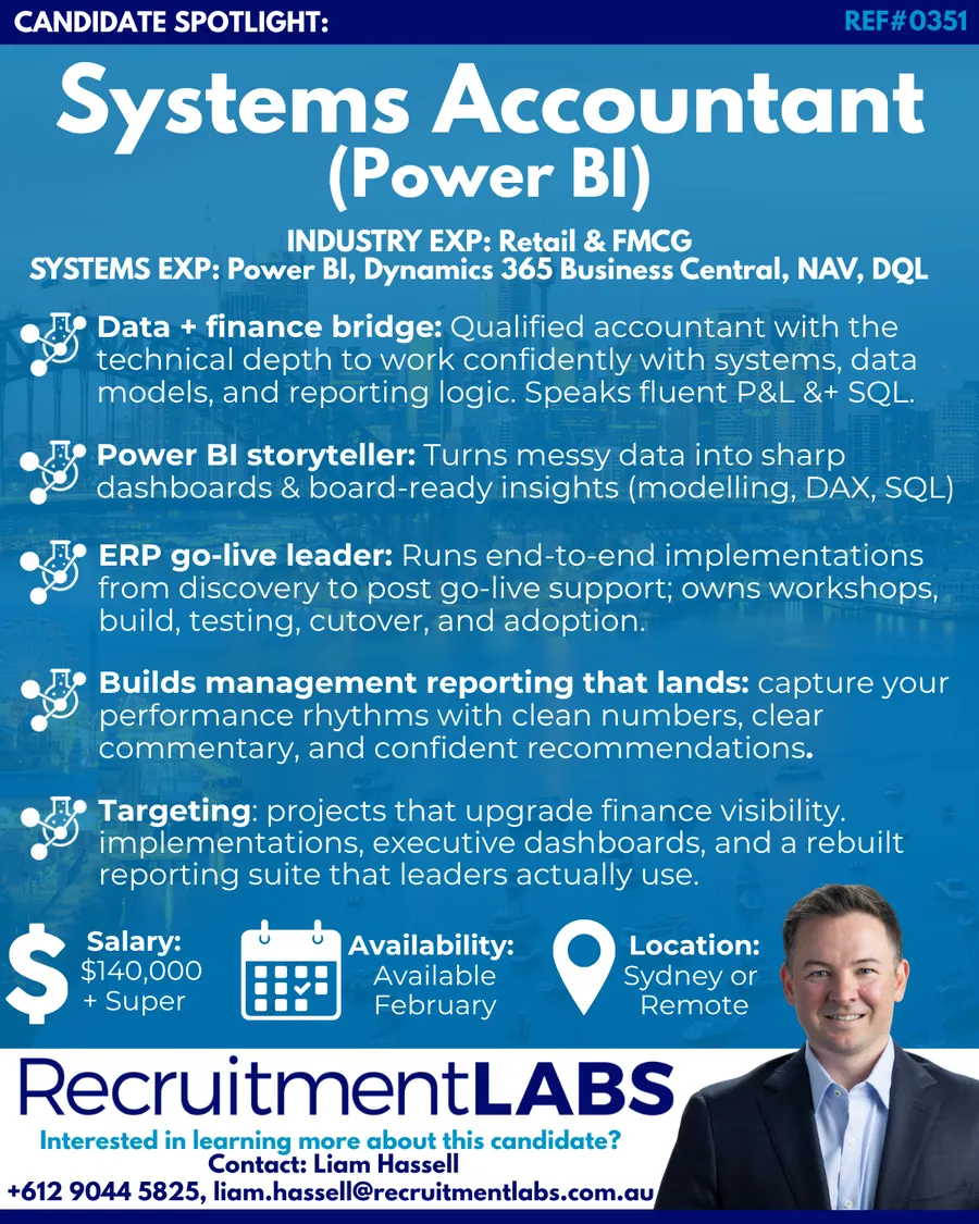 Candidate Spotlight: Systems Accountant (Power BI)
