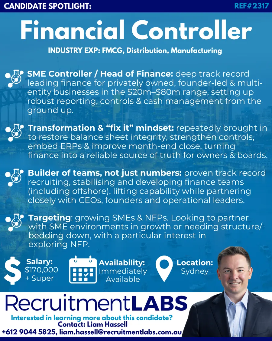 Candidate Spotlight: Financial Controller (FMCG)
