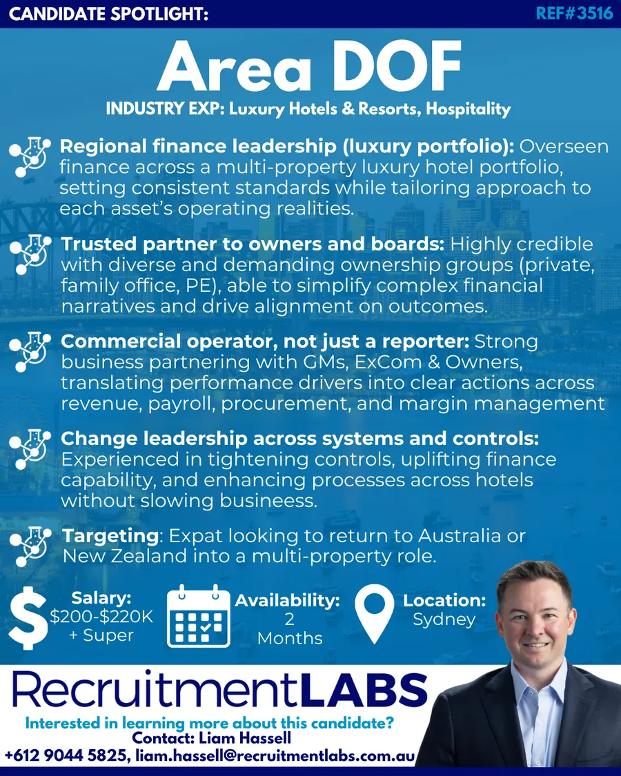 Candidate Spotlight: Area Director of Finance