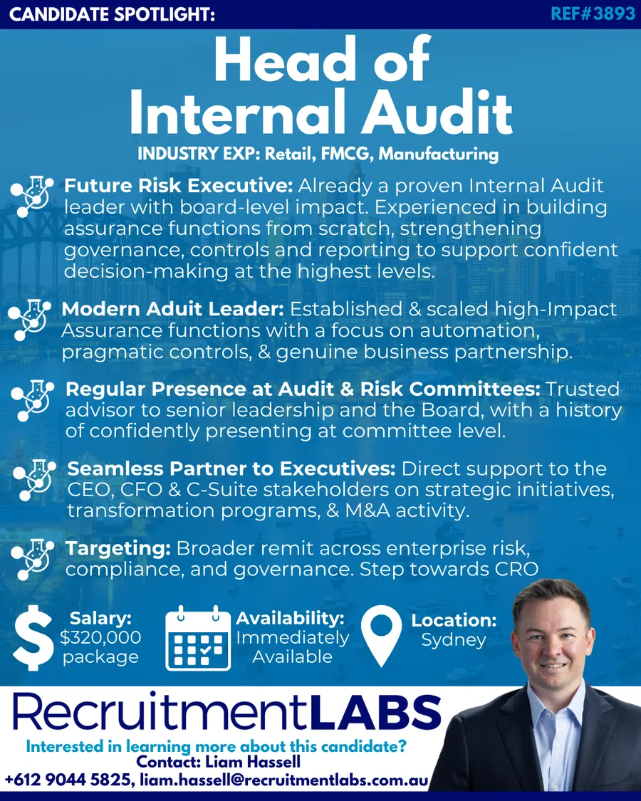 Candidate Spotlight: Head of Internal Audit