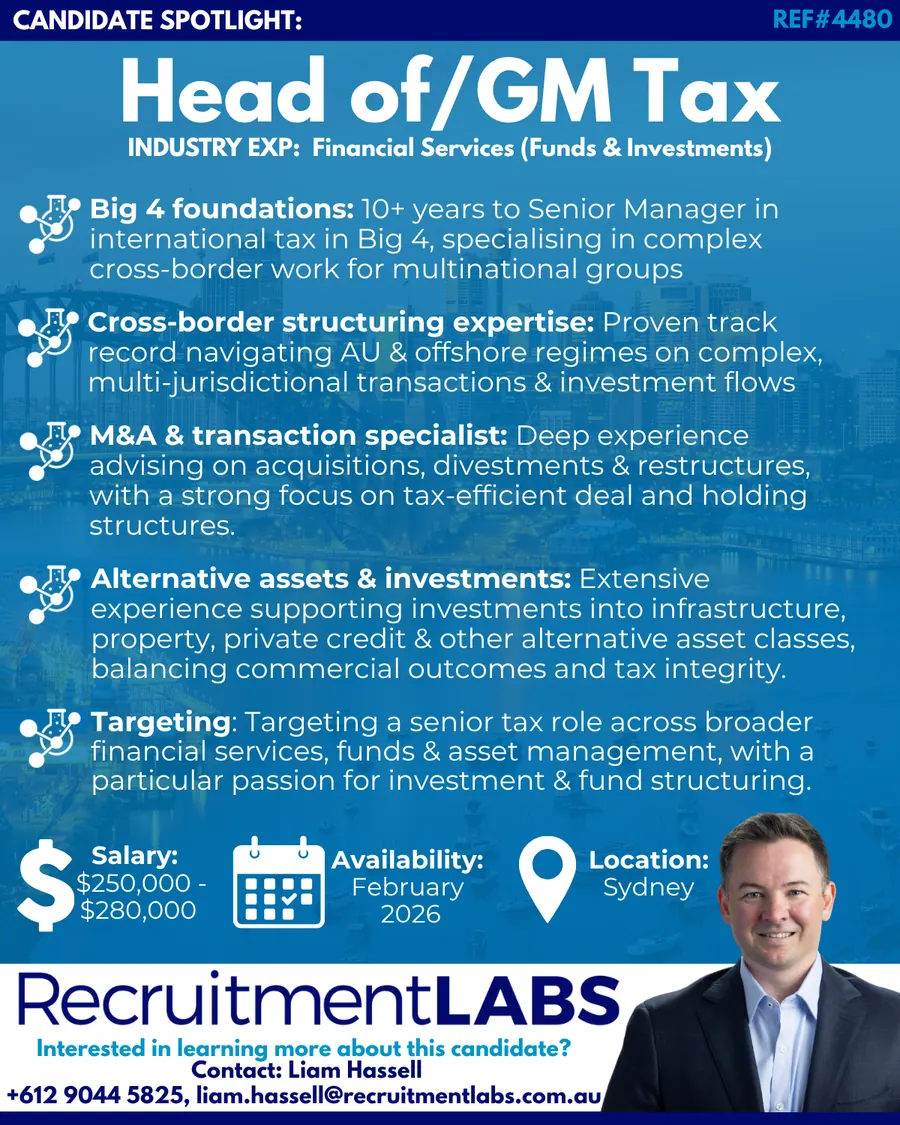 Candidate Spotlight: GM Tax (FS)