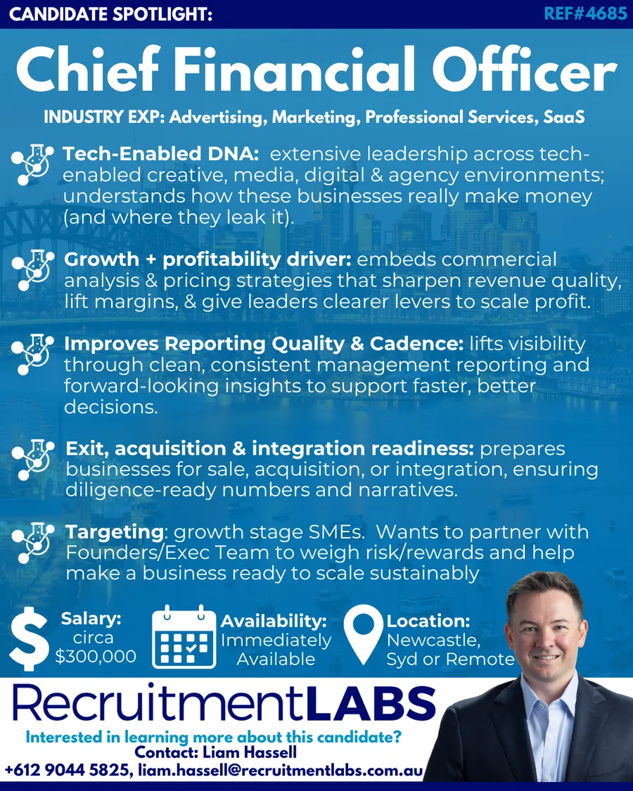 Candidate Spotlight: CFO (Advertising)