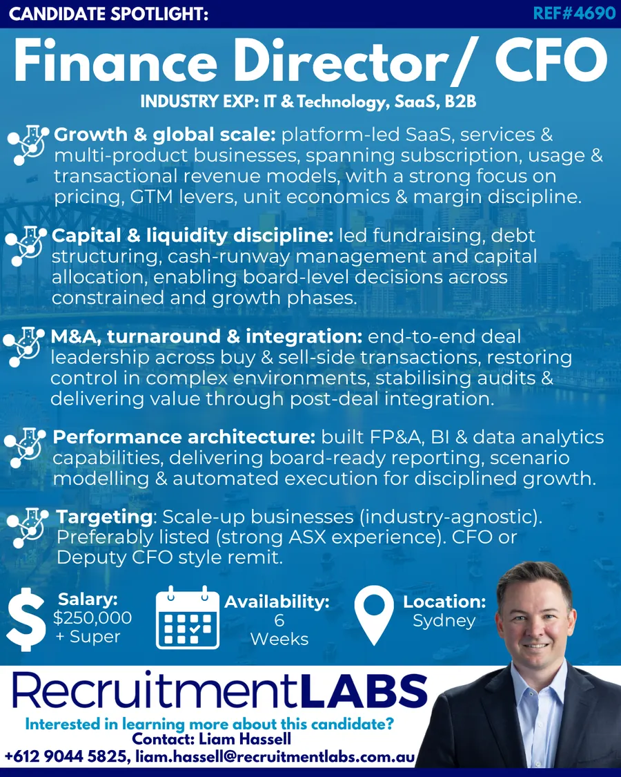 Candidate Spotlight: Finance Director (IT, SaaS)