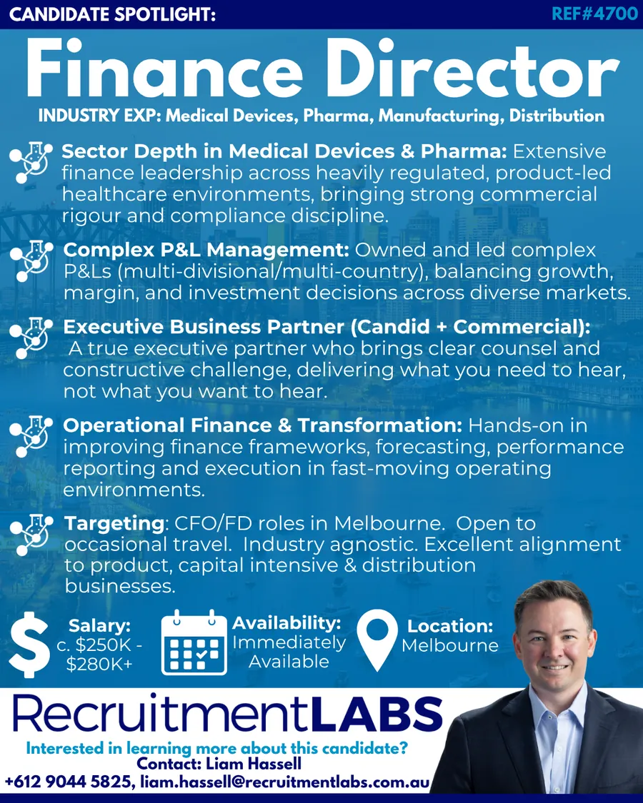 Candidate Spotlight: Finance Director (Medical Devices)
