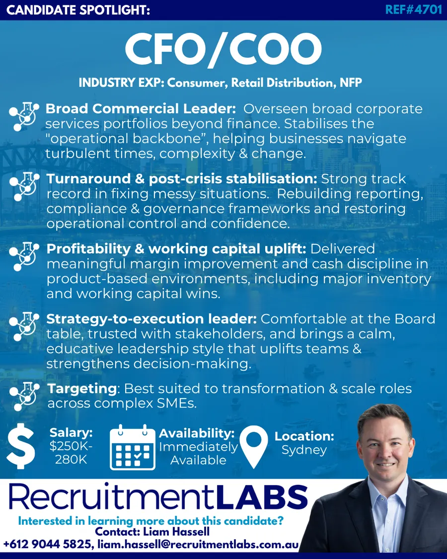 Candidate Spotlight: CFO / COO