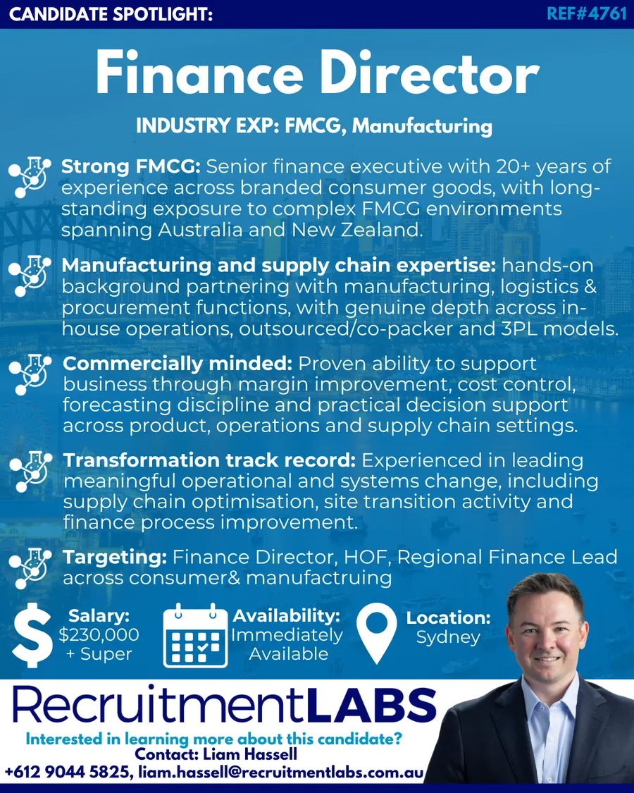 Candidate Spotlight: Finance Director