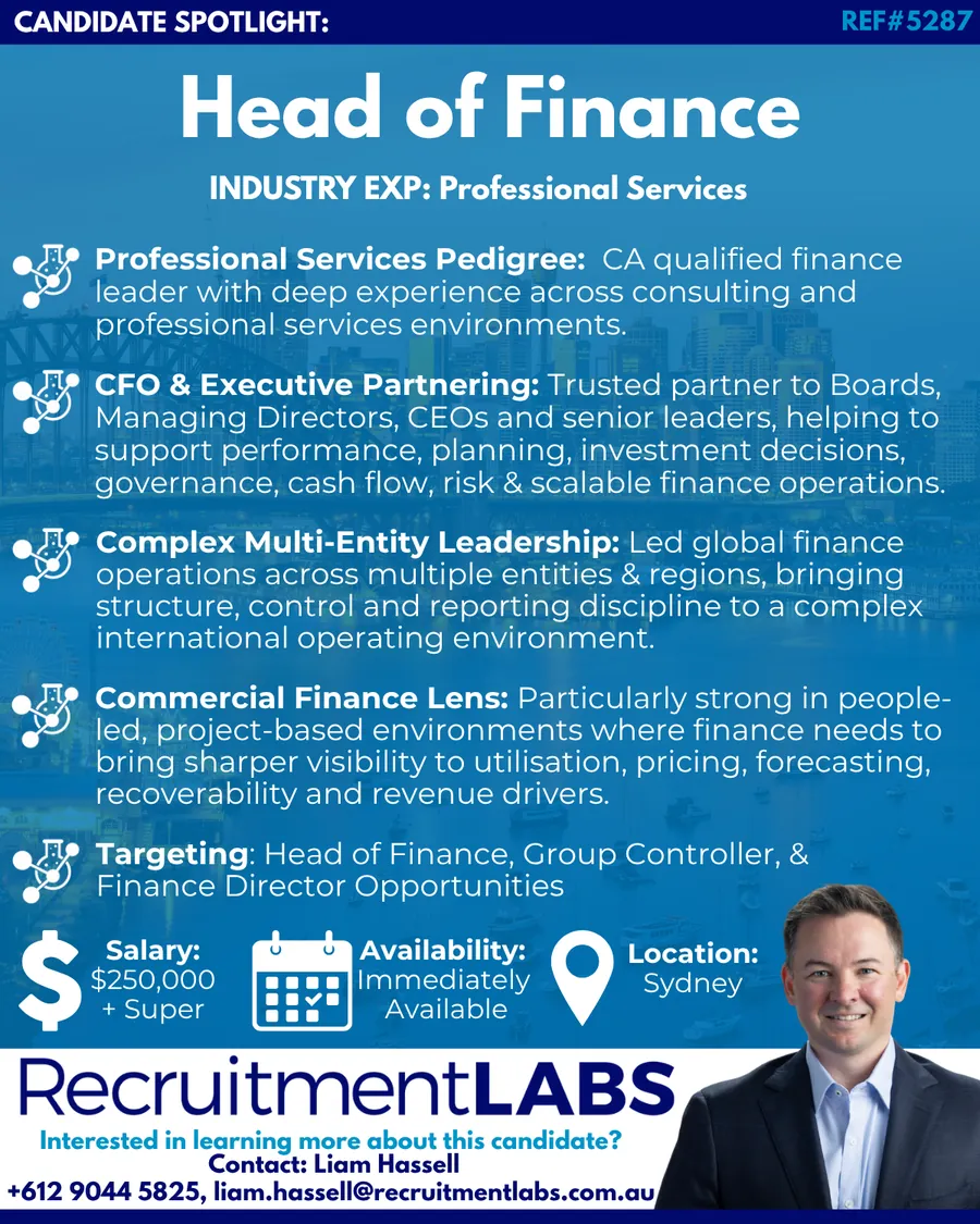 Candidate Spotlight: Head of Finance