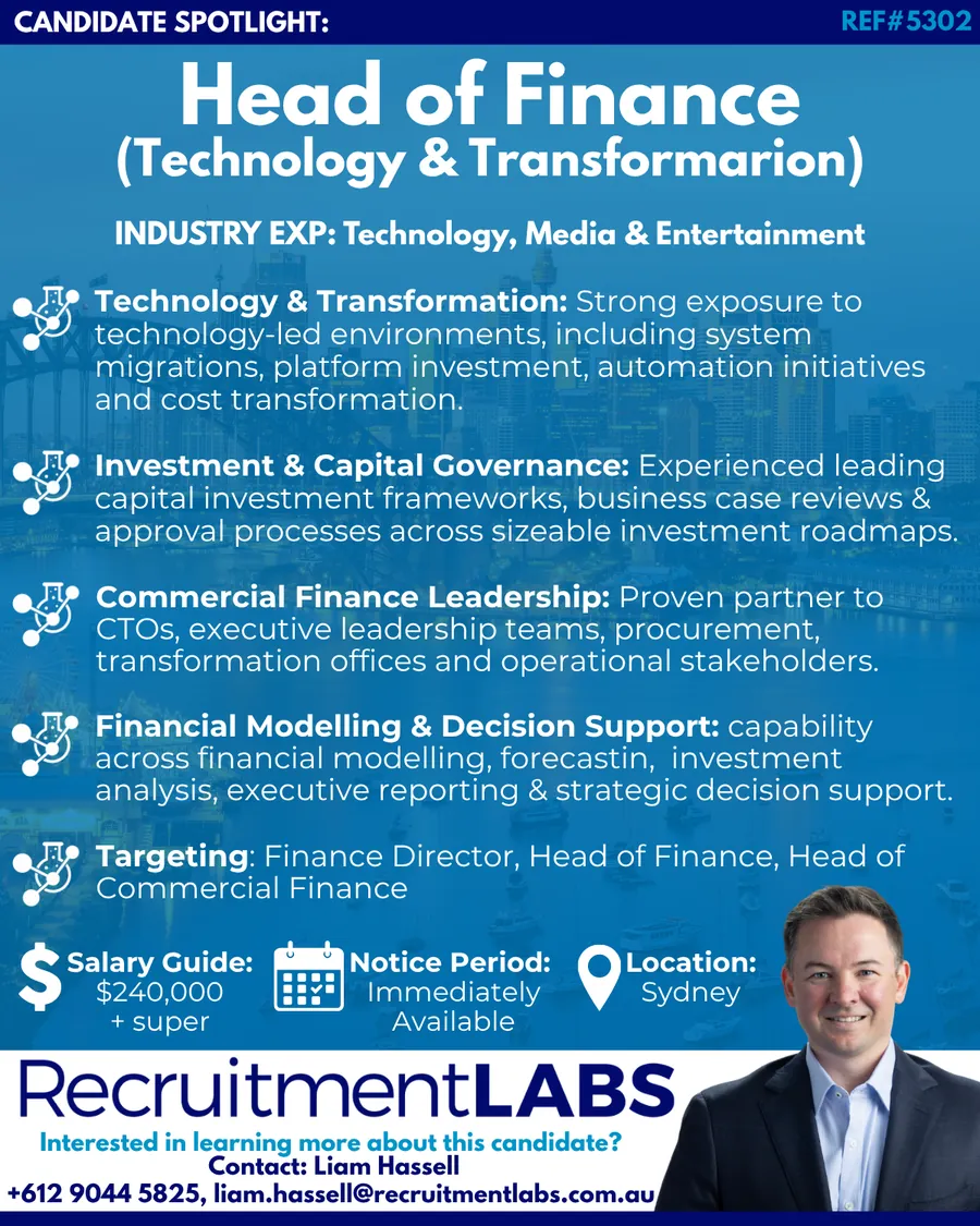Candidate Spotlight: Finance Director