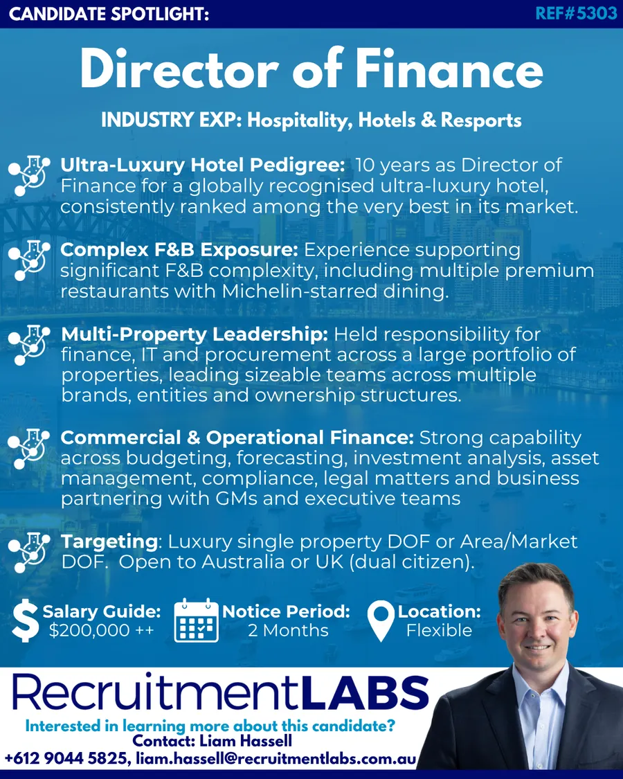 Candidate Spotlight: Director of Finance