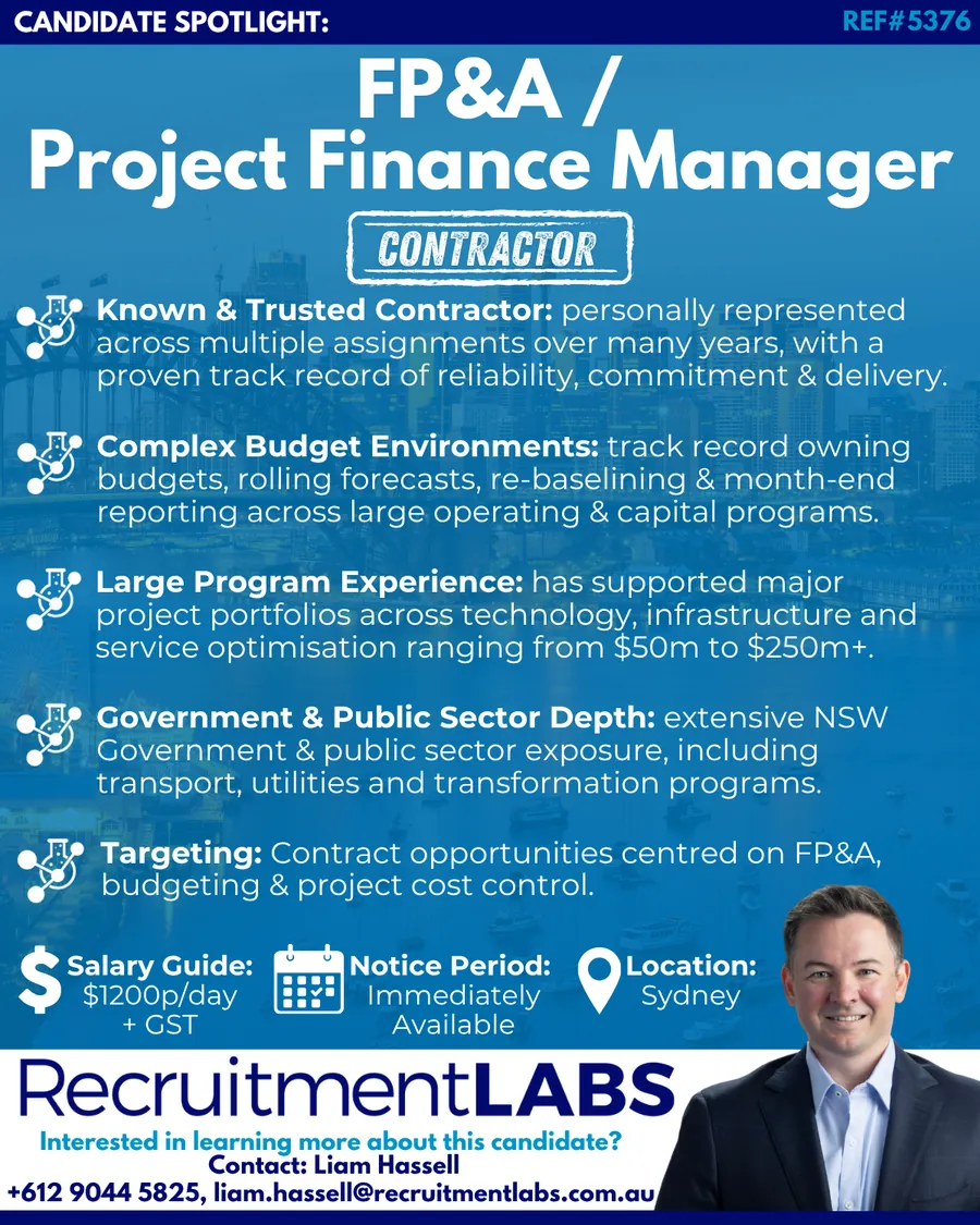 Candidate Spotlight: Project Finance Manager