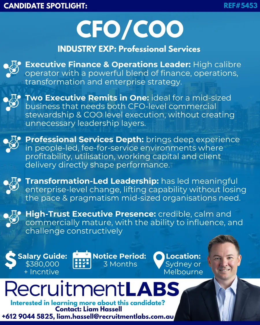 Candidate Spotlight: CFO / COO