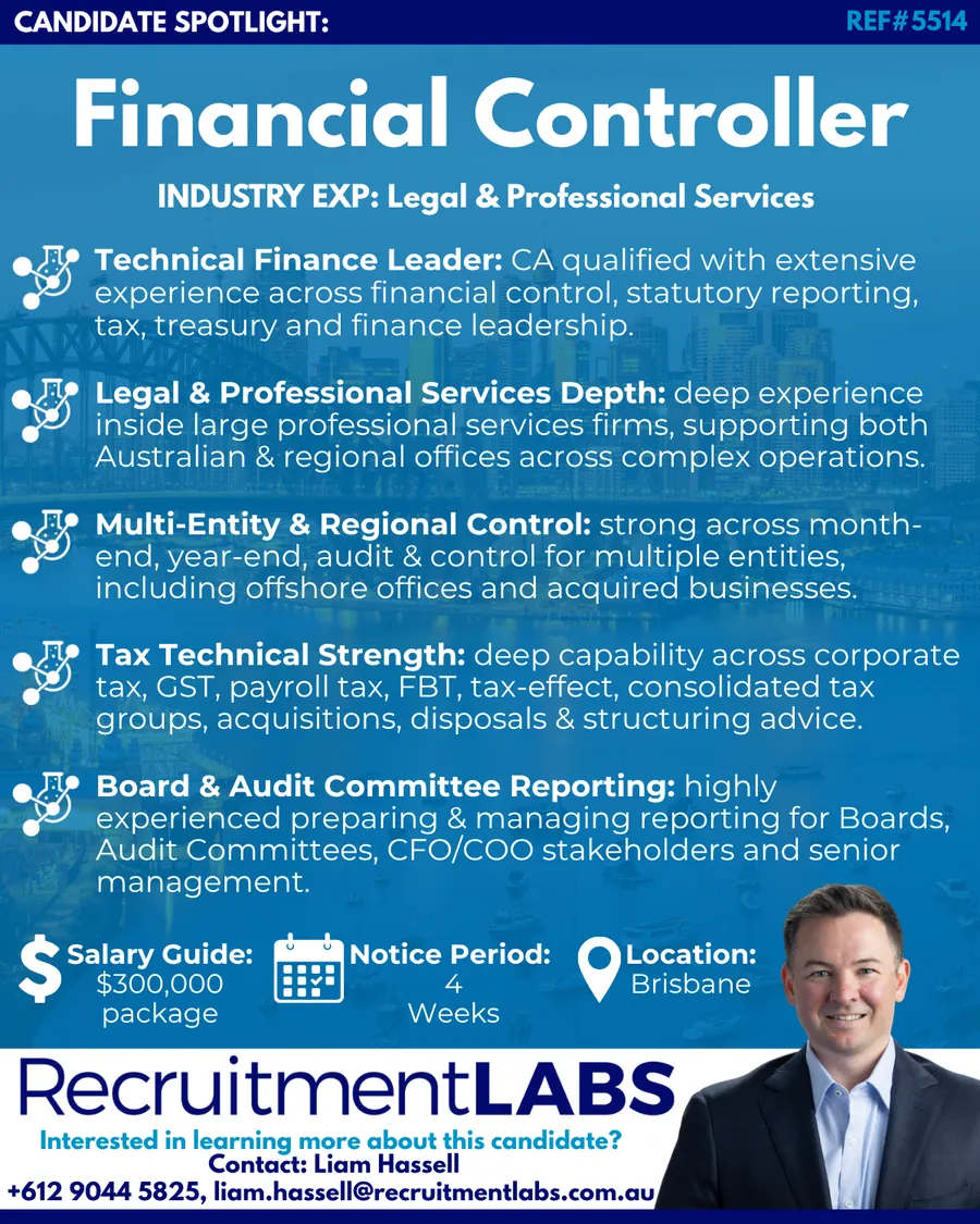 Candidate Spotlight: Legal Financial Controller