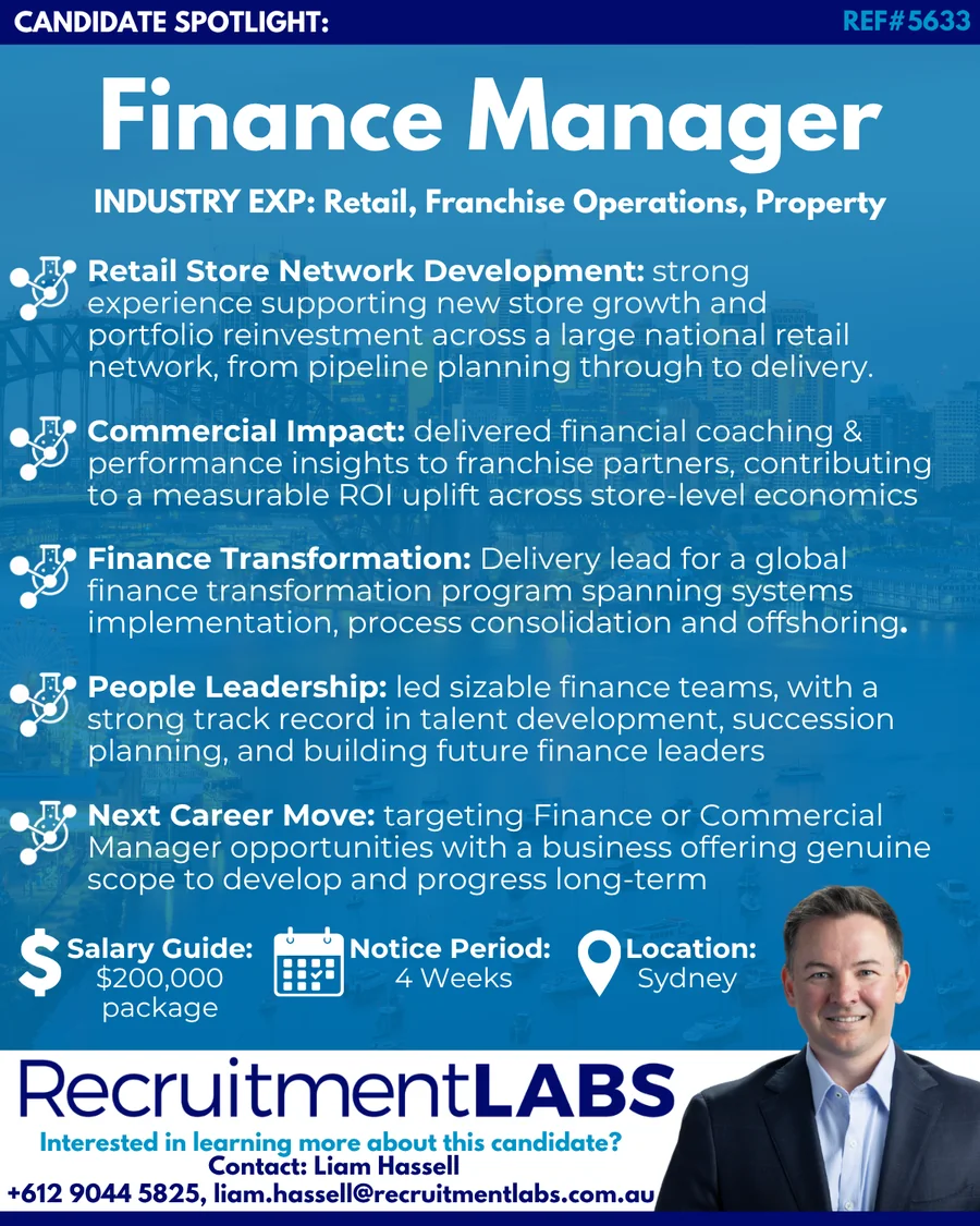 5633 — Finance Manager candidate spotlight — accounting & finance recruitment Sydney