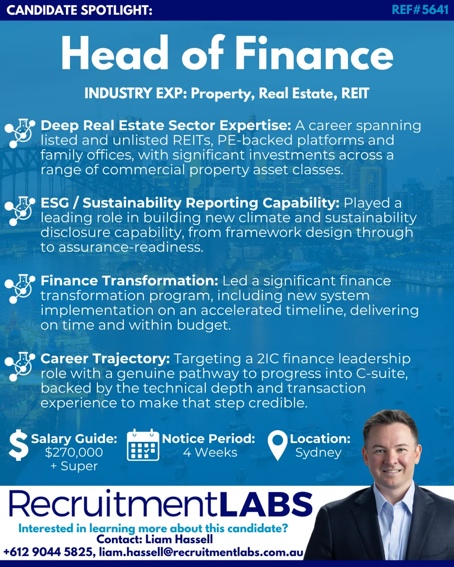 5641 — Head of Finance - Property candidate spotlight — accounting & finance recruitment Sydney